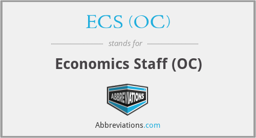 ECS (OC) - Economics Staff (OC)